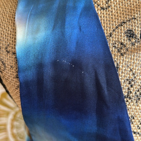 NWT MNG Mango Gradient V-Neck Sleeveless Satin Slip Midi/Maxi Dress Night Blue M - Picture 13 of 16